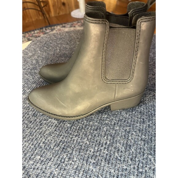 Women's Jeffrey Campbell Play Boots Matte Rubber Ankle Rain  Boots 8 Narrow - Picture 1 of 8